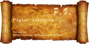 Pigler Viktória névjegykártya